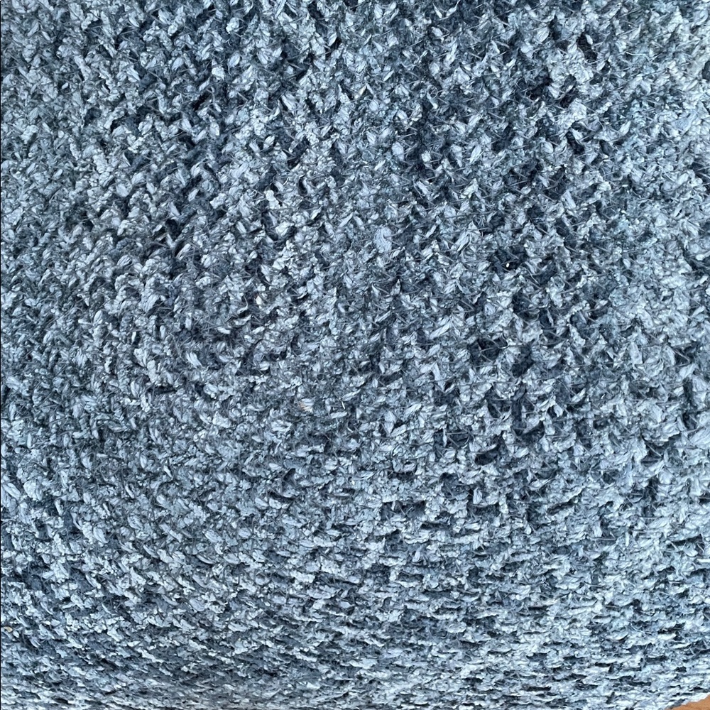 Fieldcrest Textured 60” x 20” Handmade Runner in blue, gray and navy blue - Picture 5 of 6